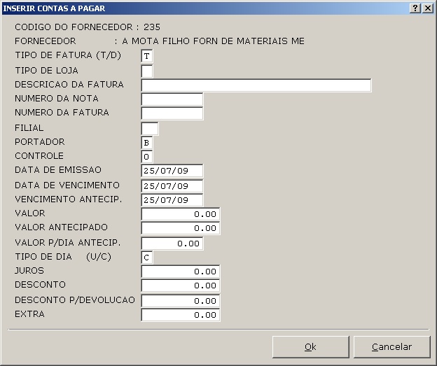 Sistemas Financeiro - Contas do Fornecedor 2