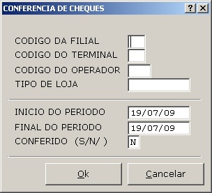 Sistemas Financeiro - Conferência de cheques