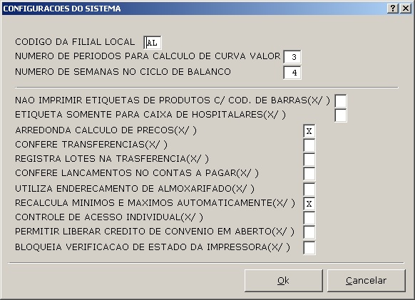Configuracoes - Configuracoes Sistema