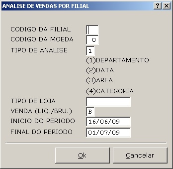 Sistema Financeiro - Análise de Vendas por Filial